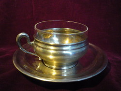 Ezüst teás csésze üvegbetéttel 2201 22
