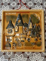 Retro ceramic picture with very nice colors 22 cm x 22 cm