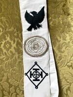 Canadian Masonic Symbol Silk Shoulder Ribbon