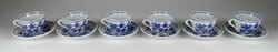 1Q291 six-piece blue and white porcelain coffee set with Meissen onion pattern