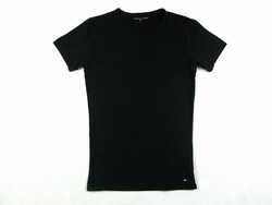 Original tommy hifliger (s) black short sleeve women's elastic t-shirt top