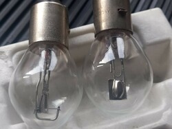 2 retro chrome bulbs, midcentury burner/bulb with a thick glass wall