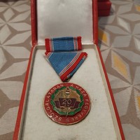 Award for armed service to the homeland, 20 years old, in a box with a ribbon, in perfect, beautiful condition