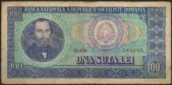 D - 222 - foreign banknotes: Romania 1966 100 lei