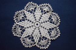 Crocheted lace, needlework decorative tablecloth, 15 cm