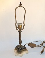 Oroszlántalpas antik bronz asztali  lámpa , lámpatalp