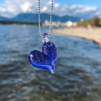 Glasea Designs lila szív üveg medál Kanadából