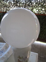 Old, large size, white, art deco, opal glass sphere, mercury opal