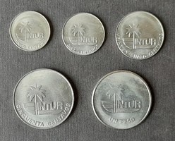 Cuba * intur 5-10-25-50 csntavos - 1 peso 1981 ounce