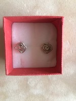 New! Custom-made, very beautiful, 925, hallmarked silver, plug-in earrings. Diameter: 1 cm
