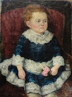 Little girl with roses from 1885