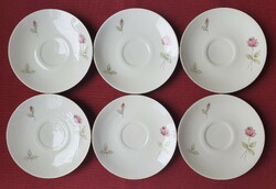 6pcs winterling marktleuthen Bavarian German porcelain saucer small plate plate with rose flower pattern