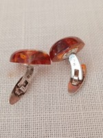 Marked antique amber - silver cufflinks - also for graduation!!