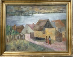 János Rozs (1901-1987) ORIGINAL oil painting 70x90 cm