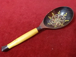 Russian, wooden, painted spoon, length 20.5 cm. Jokai.