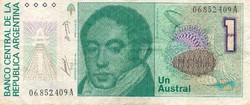 D - 276 - foreign banknotes: argentina 1985 1 austral