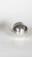Silver round box/cup - with engraved inscription