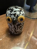 Black and white murano owl