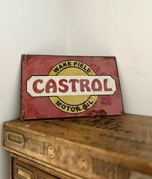 Castrol enamel sign - advertising - oil - car - poster - advertisement - wakefield, England, England, London
