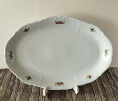 Zsolnay porcelain, flower bouquet pattern roast bowl, offering bowl