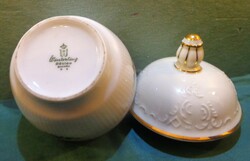 Cukor tartó / fefeles / - Bavaria - német , kézi festésű porcelán