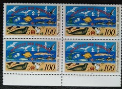 N1454nsz / Germany 1990 conference for the protection of the North Sea stamp postal clear sheet. Four o'clock