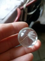 Real dandelion in a glass ball, glass ball with a diameter of 2.5 cm