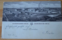 1917.- Ercsi - postcard - sugar factory - ran