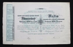 Kőbányai king-brewing joint-stock company share 200 crowns 1895