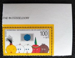 N1472s / Németország 1990 Ifjúsági bélyegkiállítás blokk bélyege postatiszta ívsarki