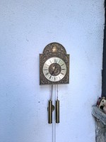 Two-weight copper-plated wall clock
