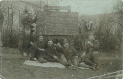 1904 – Magyar honvédek. Obsitos fotó. Fotólap, képeslap.