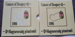 1996 Magyarország pénzérméi- forint és fillér  forgalmi sor, dísztokban