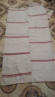 Striped linen waistband, straw bag 190cm x 95cm