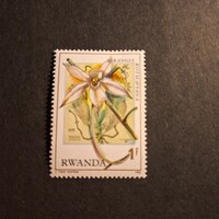 1976. - RUANDA - Virág-orchideák-postatiszta-falcos (V-28.)