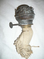Antik nagyméretű réz petróleum lámpa égőfej lüszter lámpa