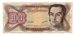 100 Bolivares 1998 Venezuela torn