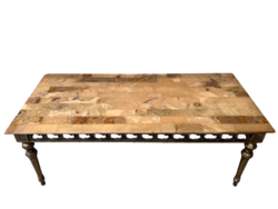 Neobaroque coffee table with stone top