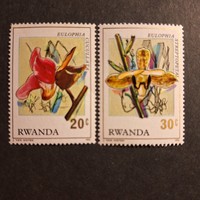 1976. - Rwanda - flower-orchids-postal cleaner (v-25.)