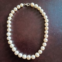 11 mm cultured pearl necklace with silver clasp
