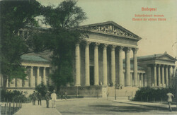 1908 – Budapest. Szépművészeti múzeum. Színezett fotólap, képeslap.