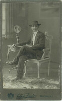 Photography studio of Sándor Pottok, Budapest. Full-bodied, studio shot, young, wealthy man