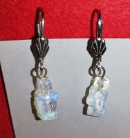 Mineral earrings (simple) - opal