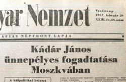 1964 October 1 / Hungarian nation / newspaper - Hungarian / daily. No.: 27468