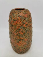 Pesthidegkút, small retro vase, Hungarian applied art ceramics, 20.5 cm