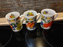 Beautiful fruit mug trio
