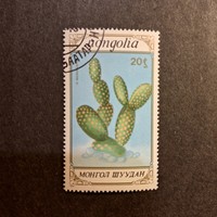 1989.-MONGÓLIA-Virág-Kaktusz (V-35.)