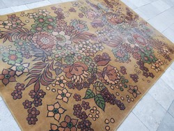 Large vintage retro Hungarian carpet, slightly damaged, 195 x 295 cm