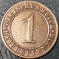 Németország 1 reichspfennig, 1935 Verdejel "A" – Berlin