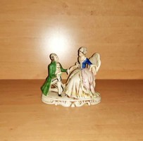 Antique German numbered lippelsdorf seated baroque couple - courtship (po-2)